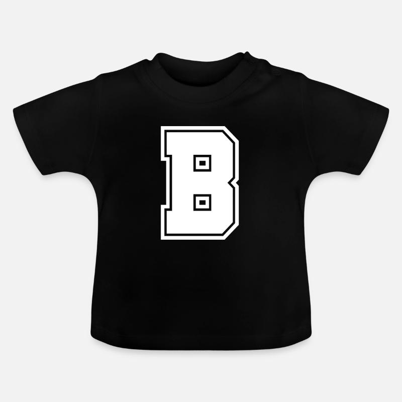 La lettre B - T-shirt bio col rond Bébé - noir