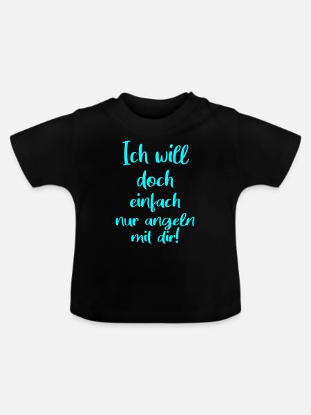 Angel Spruch - Baby Bio-T-Shirt mit Rundhals - Schwarz
