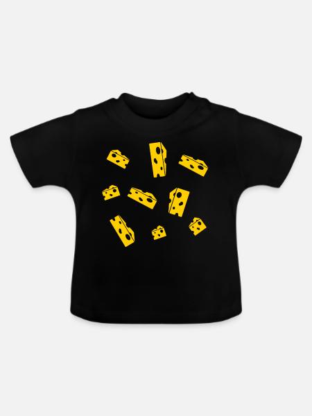 KÄSE - Baby Bio-T-Shirt mit Rundhals - Schwarz