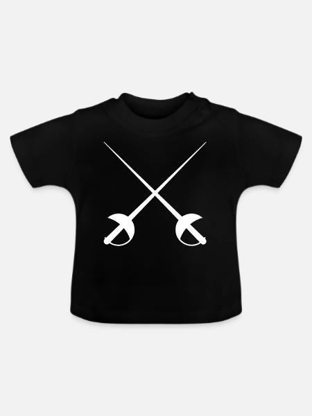 Schwerter 1 - Baby Bio-T-Shirt mit Rundhals - Schwarz