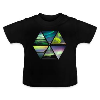 Polar Lights - Baby Organic T-Shirt with Round Neck - black - Front