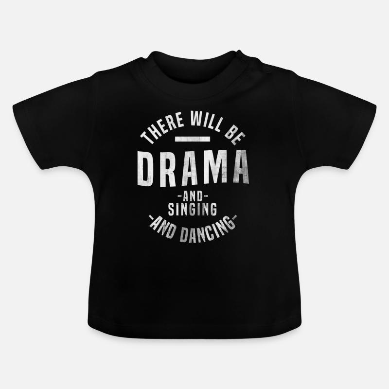 drame - T-shirt bio col rond Bébé - noir