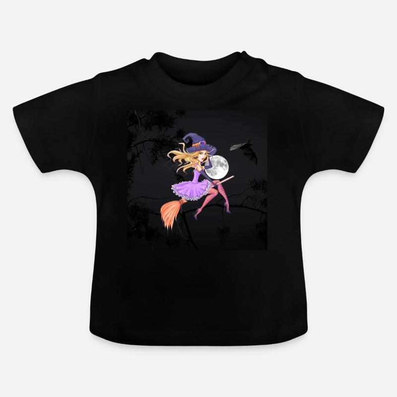 Sorcière - T-shirt bio col rond Bébé - noir