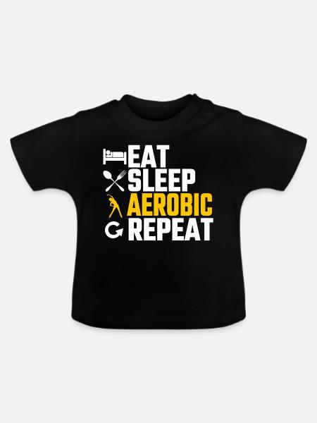 Aerobic - Baby Bio-T-Shirt mit Rundhals - Schwarz