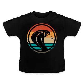 Cobras - T-shirt bio col rond Bébé - noir - Devant