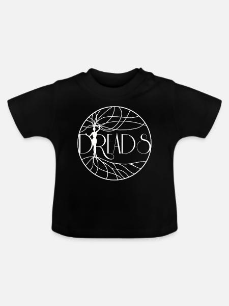 Dreads mit Lebensbaum - Baby Bio-T-Shirt mit Rundhals - Schwarz