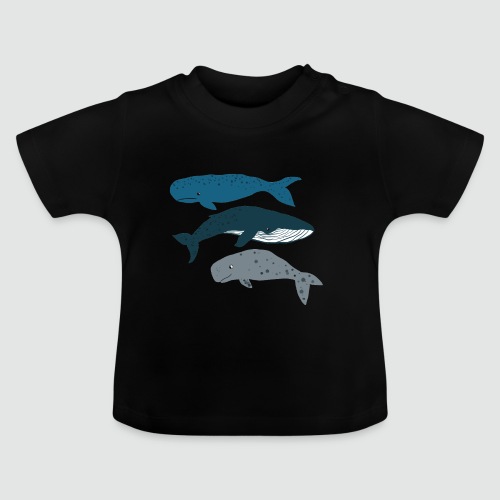 Wal Blauwal Beluga Pottwal Walfisch Meerestiere - Baby Bio-T-Shirt mit Rundhals