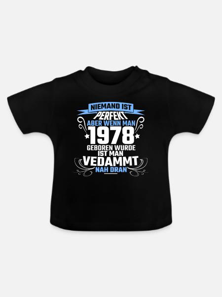 1978 - Baby Bio-T-Shirt mit Rundhals - Schwarz