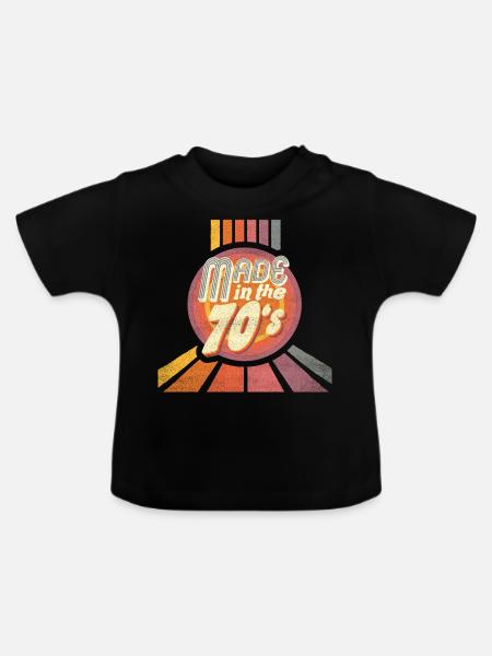 made in the 70s - Baby Bio-T-Shirt mit Rundhals - Schwarz
