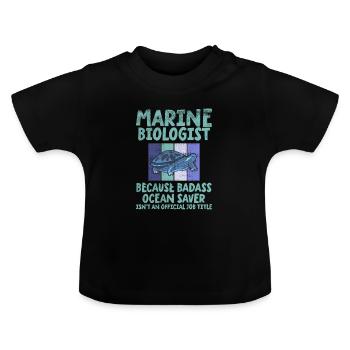 Meeresbiologe Meeresbiologie - Baby Bio-T-Shirt mit Rundhals - Schwarz - Vorne