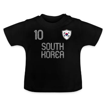 Corée du Sud équipe de football - T-shirt bio col rond Bébé - noir - Devant