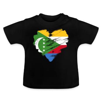 Comores - T-shirt bio col rond Bébé - noir - Devant