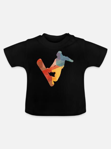 Snowboarden Snowboarder - Baby Bio-T-Shirt mit Rundhals - Schwarz