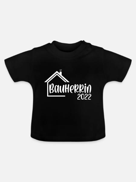 Bauherrin 2022 - Baby Bio-T-Shirt mit Rundhals - Schwarz