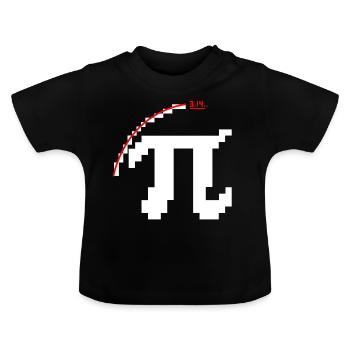 Icône Pixel Pi - T-shirt bio col rond Bébé - noir - Devant