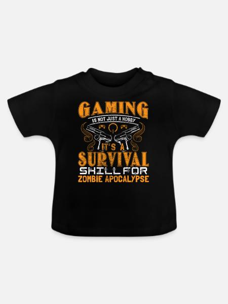 Zombie Apokalypse Games Epidemie Geschenkidee - Baby Bio-T-Shirt mit Rundhals - Schwarz