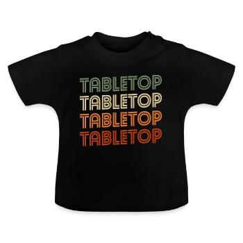 Plateau de jeu de plateau de dés sur table - T-shirt bio col rond Bébé - noir - Devant