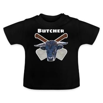 Butcher Bull - Baby Bio-T-Shirt mit Rundhals - Schwarz - Vorne