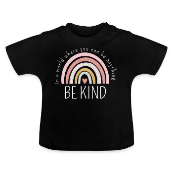 SEI FREUNDLICH - Baby Bio-T-Shirt mit Rundhals - Schwarz - Vorne