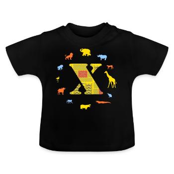 afrique x - T-shirt bio col rond Bébé - noir - Devant