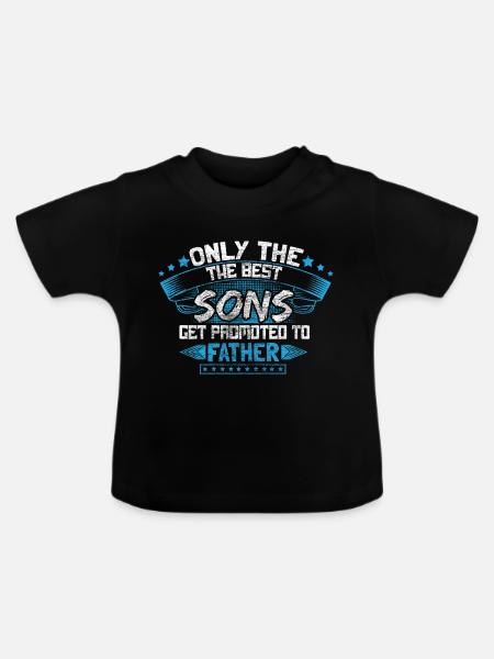 Bester Sohn Junge Geschenkidee - Baby Bio-T-Shirt mit Rundhals - Schwarz