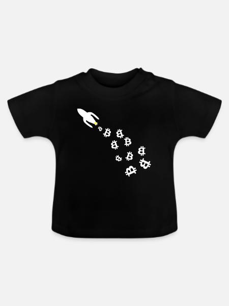 Die Bitcoin Milchstrasse - Baby Bio-T-Shirt mit Rundhals - Schwarz