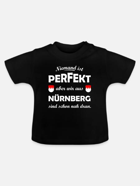 Heimatstadt Nürnberg - Baby Bio-T-Shirt mit Rundhals - Schwarz