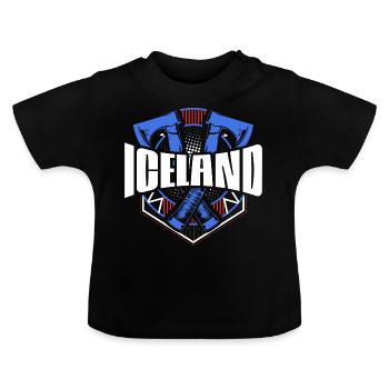 Islande Reykjavik Pride - T-shirt bio col rond Bébé - noir - Devant