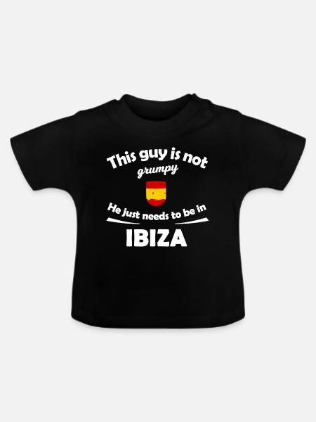 Party auf Ibiza - Baby Bio-T-Shirt mit Rundhals - Schwarz