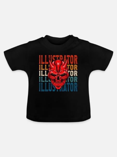 Designer Gestalter - Baby Bio-T-Shirt mit Rundhals - Schwarz