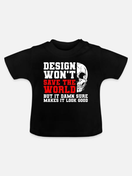 Designerin Gestalter Grafiker - Baby Bio-T-Shirt mit Rundhals - Schwarz