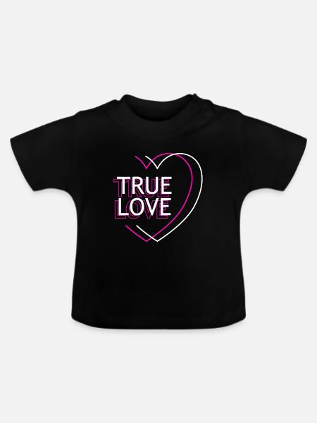 True Love - Baby Bio-T-Shirt mit Rundhals - Schwarz