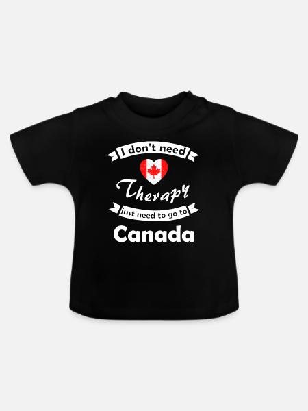 Der Kanada Tourist - Baby Bio-T-Shirt mit Rundhals - Schwarz