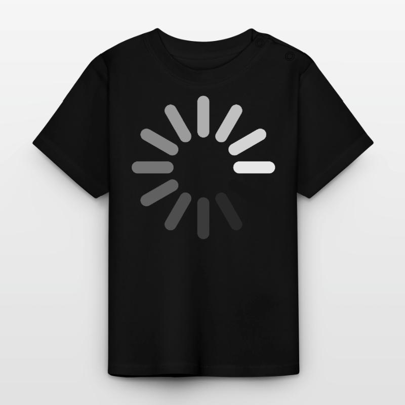 Loading Icon (Negative) Baby Organic T-Shirt with Round Neck