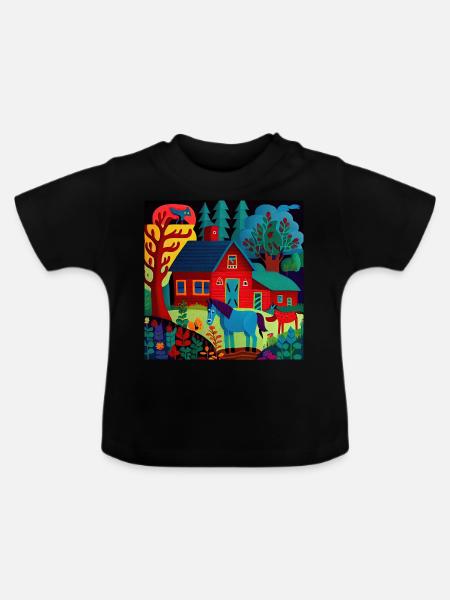 Ranch - Baby Bio-T-Shirt mit Rundhals - Schwarz