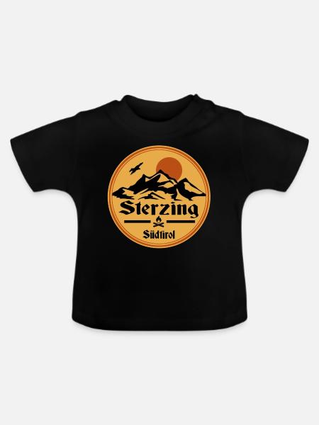 Sterzing Südtirol - Baby Bio-T-Shirt mit Rundhals - Schwarz