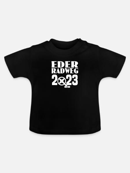 Eder Radweg - Baby Bio-T-Shirt mit Rundhals - Schwarz
