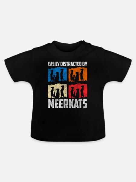 Wildtier Zoo Querstreifen - Baby Bio-T-Shirt mit Rundhals - Schwarz