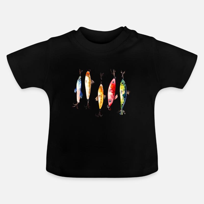 Hameçon - T-shirt bio col rond Bébé - noir