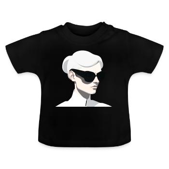 Mysterious Woman - Baby Organic T-Shirt with Round Neck - black - Front