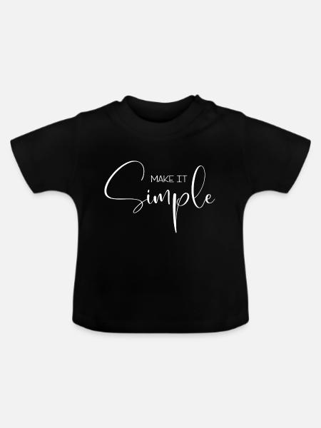 Make it Simple - Baby Bio-T-Shirt mit Rundhals - Schwarz