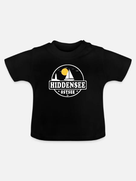 Hiddensee - Baby Bio-T-Shirt mit Rundhals - Schwarz