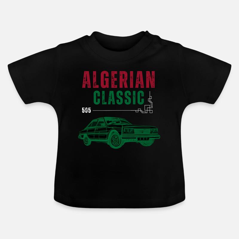Classique algérien 505 - T-shirt bio col rond Bébé - noir