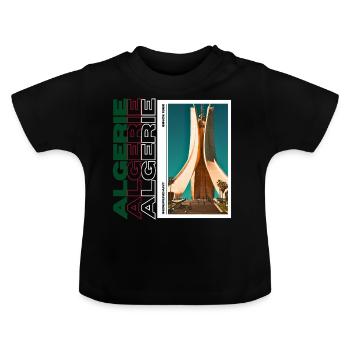 Algeria Independent since 1962 - Baby Organic T-Shirt with Round Neck - black - Front