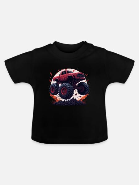 Monstertruck - Baby Bio-T-Shirt mit Rundhals - Schwarz