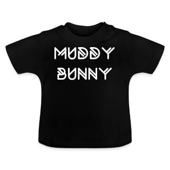 Muddy Bunny - Baby Bio-T-Shirt mit Rundhals - Schwarz - Vorne