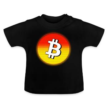 Bitcoin (Bitcoin) - Baby Bio-T-Shirt mit Rundhals - Schwarz - Vorne