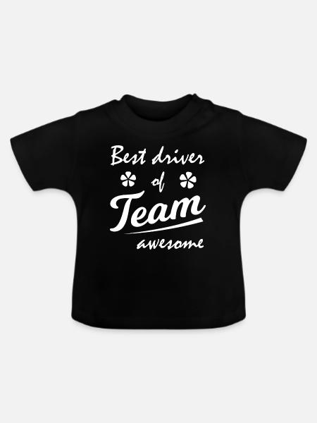 Der Beste Fahrer - Baby Bio-T-Shirt mit Rundhals - Schwarz