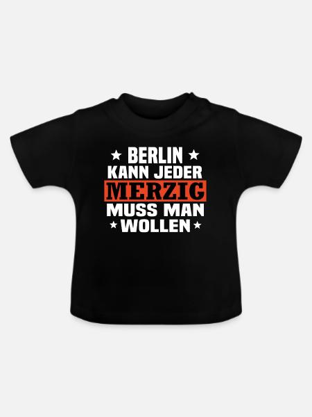 merzig saar - Baby Bio-T-Shirt mit Rundhals - Schwarz