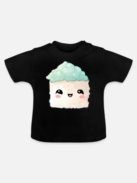 Sushi - Baby Bio-T-Shirt mit Rundhals - Schwarz
